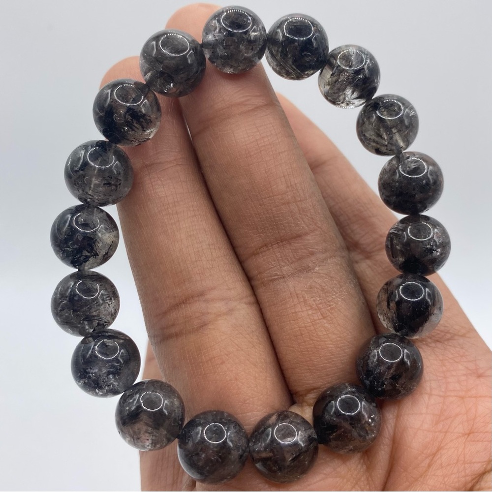 High Quality Herkimer Diamond Crystal Bracelet 11.5mm - Picture 7 of 9
